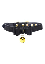 Load image into Gallery viewer, Master Series Golden Kitty Cat Bell Collar - Black/Gold