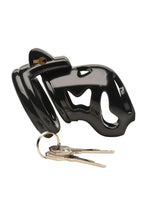 Load image into Gallery viewer, Master Series Hard Stop Double Ring Chastity Cage - Black