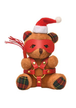 Load image into Gallery viewer, Master Series Holiday Bondage Bear Keychain - Brown/Green/Red