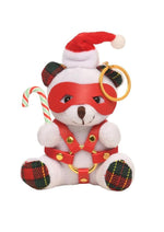 Load image into Gallery viewer, Master Series Holiday Bondage Bear Keychain - Green/Red/White