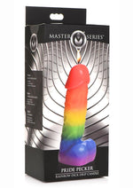 Load image into Gallery viewer, Master Series Pride Pecker Rainbow Drip Candle - Multicolor