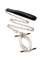 Load image into Gallery viewer, Master Series Pussy Tugger Adjustable Pussy Clamp with Leash - Silver