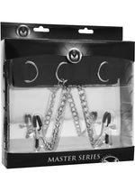 Load image into Gallery viewer, Master Series Submission Collar and Nipple Clamp Union - Black