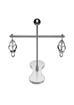 Load image into Gallery viewer, Master Series Tower Of Pain Nipple Clamps - Clear/Silver