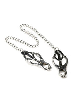 Load image into Gallery viewer, Master Series Tyrant Spiked Clover Nipple Clamps - Metal/Silver