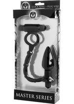 Load image into Gallery viewer, Master Series Viaticus Dual Vibrating Cock Ring and Vibrating Anal Plug - Black