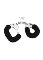 Load image into Gallery viewer, ME YOU US Furry Handcuffs - Black/Silver