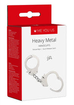 Load image into Gallery viewer, ME YOU US Heavy Metal Handcuffs - Metal/Silver
