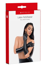 Load image into Gallery viewer, ME YOU US Latex Full Length Gloves - Black - Medium