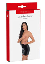 Load image into Gallery viewer, ME YOU US Latex Mini Skirt - Black - Large