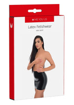 Load image into Gallery viewer, ME YOU US Latex Mini Skirt - Black - Medium