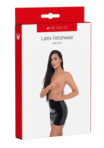 Load image into Gallery viewer, ME YOU US Latex Mini Skirt - Black - Small