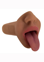 Load image into Gallery viewer, Mistress Mercedes Bioskin Vibrating Stroker - Mouth - Chocolate