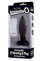Load image into Gallery viewer, My Secret Rechargeable Vibrating Plug with Wireless Remote Control Waterproof - Black