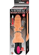 Load image into Gallery viewer, Natural Realskin Hot Cock #2 Rechargeable Warming Vibrator - Vanilla - 6.5in