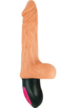 Load image into Gallery viewer, Natural Realskin Hot Cock #2 Rechargeable Warming Vibrator - Vanilla - 6.5in