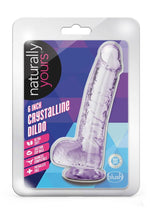 Load image into Gallery viewer, Naturally Yours Crystalline Dildo 6in - Amethyst - Purple
