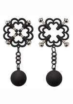 Load image into Gallery viewer, Nipple Grips Power Grip 4-Point Weighted Nipple Press Clamps - Black/Silver