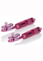 Load image into Gallery viewer, Nipple Play One Touch Vibrating Nipple Clamps - Pink