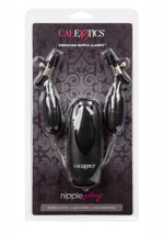 Load image into Gallery viewer, Nipple Play Vibrating Nipple Clamps with Remote - Black