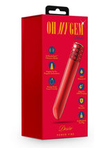 Load image into Gallery viewer, Oh My Gem Desire Rechargeable Bullet Vibrator - Ruby - Red