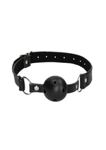 Load image into Gallery viewer, Ouch! Breathable Ball Gag with Nipple Clamps - Black