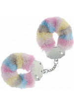 Load image into Gallery viewer, Ouch! Heavy-Duty Fluffy Handcuffs - Multicolor 2 - Multicolor