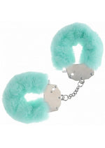 Load image into Gallery viewer, Ouch! Heavy-Duty Fluffy Handcuffs - Powder - Green