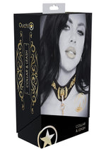 Load image into Gallery viewer, Ouch! London Collection Collar with Leash - Black