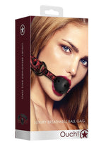Load image into Gallery viewer, Ouch! Luxury Breathable Luxury Ball Gag - Burgundy/Red