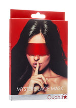 Load image into Gallery viewer, Ouch! Mystere Lace Mask - Red