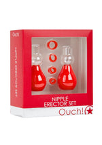 Load image into Gallery viewer, Ouch! Nipple Erector Pump - Red - Set