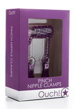 Load image into Gallery viewer, Ouch! Pinch Nipple Clamps - Purple