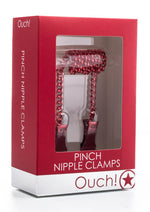 Load image into Gallery viewer, Ouch! Pinch Nipple Clamps - Red