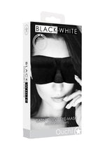 Load image into Gallery viewer, Ouch! Satin Curvy Eye Mask with Elastic Straps - Black