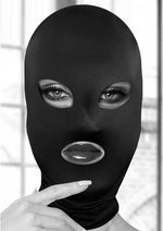 Load image into Gallery viewer, Ouch! Subversion Mask with Open Mouth and Eyes - Black