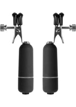 Load image into Gallery viewer, Ouch! Vibrating Nipple Clamps - Black