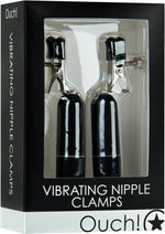 Load image into Gallery viewer, Ouch! Vibrating Nipple Clamps - Black