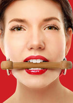 Load image into Gallery viewer, Ouch! Wooden Bridle Gag with Leather Straps