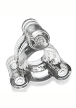 Load image into Gallery viewer, Oxballs Heavy Squeeze Ballstretcher with Stainless Steel Weights - Clear