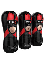 Load image into Gallery viewer, Pdx Elite Fanta Flesh Vibrating Strokers Display 12 Each Per Pop Counter