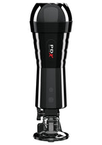 Load image into Gallery viewer, Pipedream Extreme Elite Rechargeable Cock Compressor Vibrating Masturbator - Pussy - Black/Vanilla
