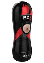 Load image into Gallery viewer, Pipedream Extreme Elite Vibrating Anal Masturbator with Bullet - Butt - Black/Flesh/Vanilla