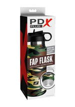 Load image into Gallery viewer, Pdx Plus Fap Flask Happy Camper Stroker - Frosted/Camo - Multicolor/White