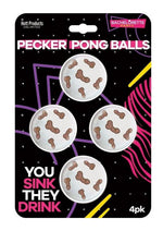Load image into Gallery viewer, Pecker Beer Pong Balls - 4 Per Pack