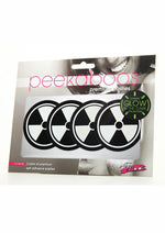 Load image into Gallery viewer, Peekaboo Glow In The Dark Hazmat Pasties - Black/Green