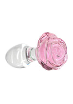 Load image into Gallery viewer, Pillow Talk Rosy Glass Anal Plug - Clear/Pink
