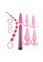 Load image into Gallery viewer, Pink Elite Collection Vibrating Anal Play Kit