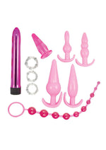 Load image into Gallery viewer, Pink Elite Collection Vibrating Anal Play Kit