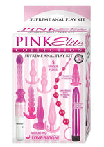 Load image into Gallery viewer, Pink Elite Collection Vibrating Supreme Anal Play Kit